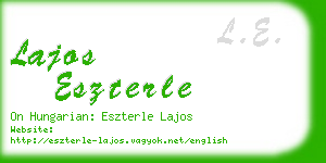 lajos eszterle business card